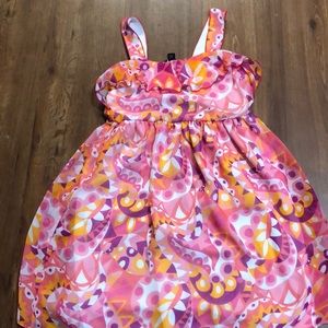 Kids multicolored pink dress